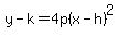 y+-+k+=+4p%28x-h%29%5E2