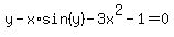 y+-+x%2Asin%28y%29+-+3x%5E2+-+1=0