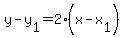 y+-+y%5B1%5D+=+2%28x+-+x%5B1%5D%29