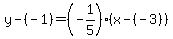 y-%28-1%29=%28-1%2F5%29%28x-%28-3%29%29