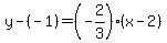 y-%28-1%29=%28-2%2F3%29%28x-2%29