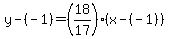 y-%28-1%29=%2818%2F17%29%28x-%28-1%29%29