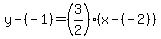 y-%28-1%29=%283%2F2%29%28x-%28-2%29%29