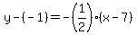 y-%28-1%29=-%281%2F2%29%28x-7%29