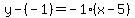 y-%28-1%29=-1%28x-5%29%29