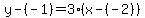 y-%28-1%29=3%28x-%28-2%29%29
