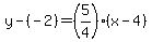 y-%28-2%29=%285%2F4%29%28x-4%29