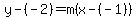 y-%28-2%29=m%28x-%28-1%29%29
