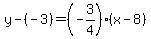 y-%28-3%29=%28-3%2F4%29%28x-8%29