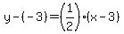 y-%28-3%29=%281%2F2%29%28x-3%29