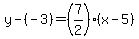 \"y-%28-3%29=%287%2F2%29%28x-5%29%29\"