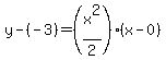 y-%28-3%29=%28x%5E2%2F2%29%28x-0%29