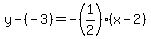 y-%28-3%29=-%281%2F2%29%28x-2%29