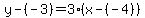 \"y-%28-3%29=3%28x-%28-4%29%29\"