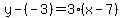 y-%28-3%29=3%28x-7%29