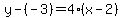 y-%28-3%29=4%28x-2%29