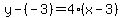 y-%28-3%29=4%28x-3%29