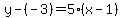 y-%28-3%29=5%28x-1%29