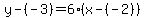 y-%28-3%29=6%28x-%28-2%29%29