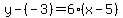 y-%28-3%29=6%28x-5%29