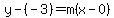 y-%28-3%29=m%28x-0%29