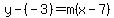 y-%28-3%29=m%28x-7%29