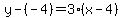 y-%28-4%29=3%28x-4%29