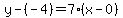 y-%28-4%29=7%28x-0%29