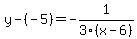 y-%28-5%29=-1%2F3%28x-6%29