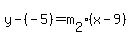 y-%28-5%29=m%5B2%5D%28x-9%29