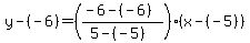 y-%28-6%29=%28%28-6-%28-6%29%29%2F%285-%28-5%29%29%29%28x-%28-5%29%29
