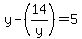 y-%2814%2Fy%29+=+5