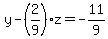 y-%282%2F9%29z+=+-11%2F9