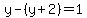 y-%28y%2B2%29=1