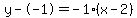 \"y--1=-1%28x-2%29\"