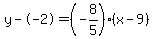 y--2=%28-8%2F5%29%28x-9%29