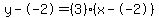 y--2=%283%29%28x--2%29