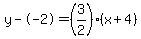 y--2=%283%2F2%29%28x%2B4%29