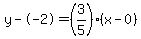 y--2=%283%2F5%29%28x-0%29