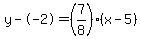 y--2=%287%2F8%29%28x-5%29
