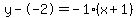 y--2=-1%28x%2B1%29