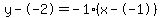 y--2=-1%28x--1%29
