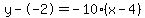 y--2=-10%28x-4%29