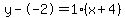 y--2=1%28x%2B4%29