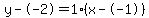 y--2=1%28x--1%29