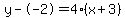y--2=4%28x%2B3%29