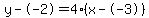y--2=4%28x--3%29