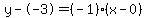 y--3=%28-1%29%28x-0%29