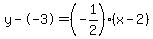 y--3=%28-1%2F2%29%28x-2%29