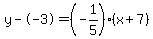y--3=%28-1%2F5%29%28x%2B7%29